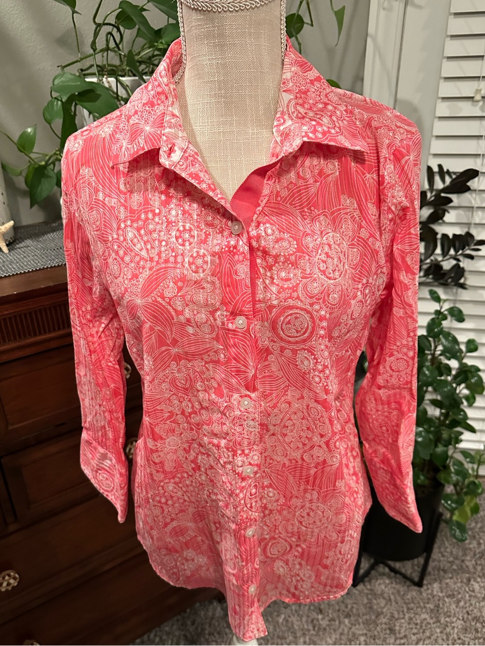 Westbound Pink Floral Paisley Button-Down Shirt